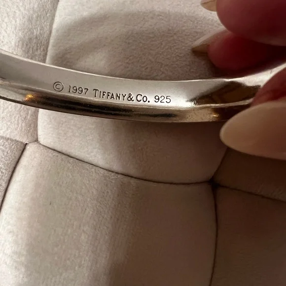 TIFFANY & CO. 1837 sterling silver Extra large bangle bracelet. AUTHENTIC - Picture 2 of 8